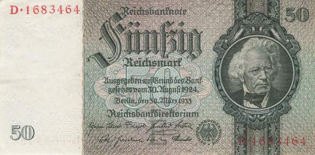 50 Mark 1933 ro.175a E/D